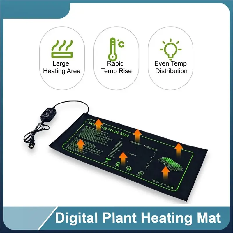 [HOT!A34R】 Digital Thermostat Waterproof For Hydroponics Seed Heat Mat 10X20 Far Infrared Energy Efficient Germination Pad