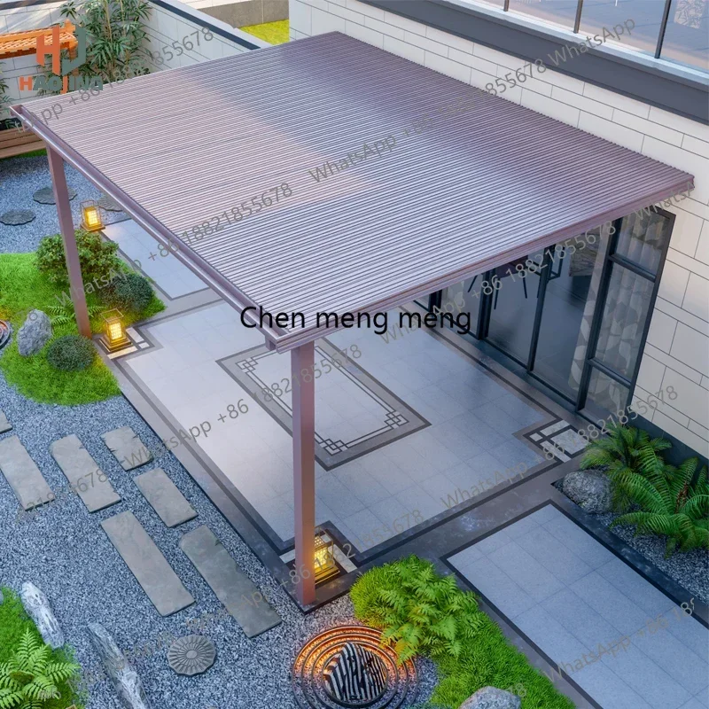 D182Luxury Aluminum tile Awning  Outdoor Terrace Entrance Great Wall board Pergola metal Waterproof Sunshade  plate Canopy Gaze