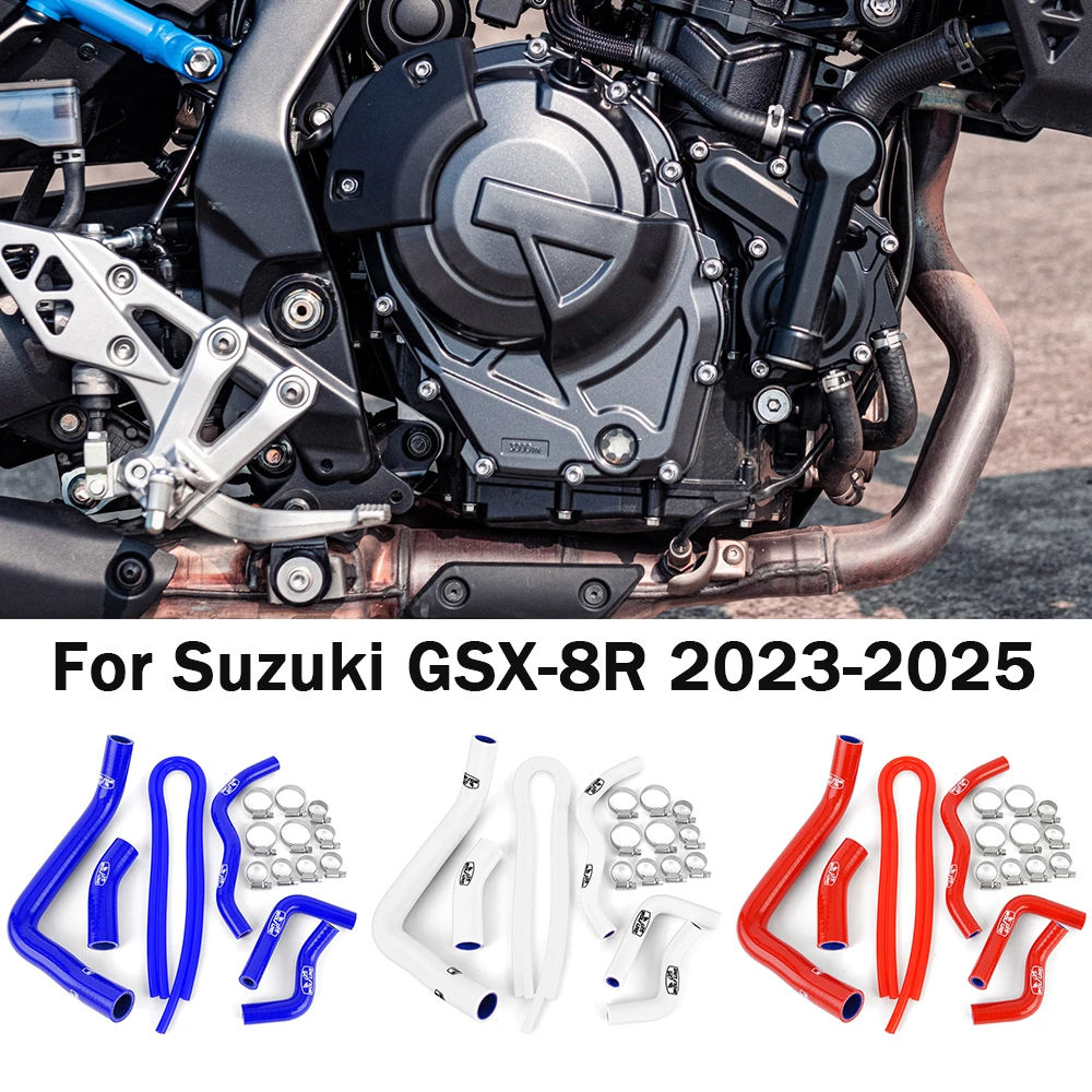 For Suzuki GSX-8S 2023-2025 Motorcycle Silicone Radiator Coolant Hose kit Water-cooled Pipes Tube