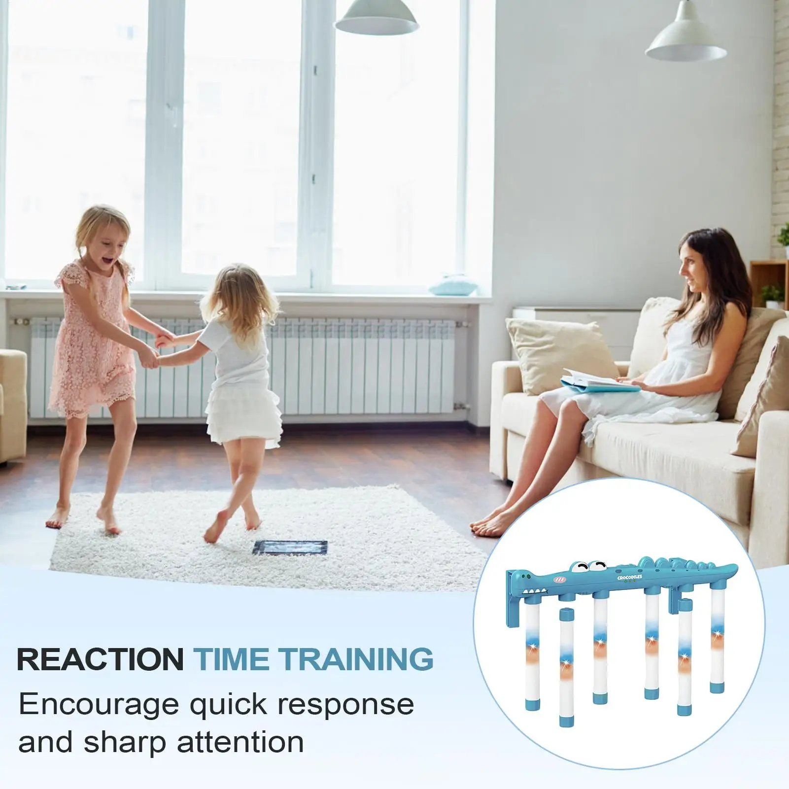 لعبة التدريب المنعكسة مع 3 أوضاع للسرعة للأطفال والكبار، ألعاب رياضية تفاعلية لتطوير مهارات التفاعل