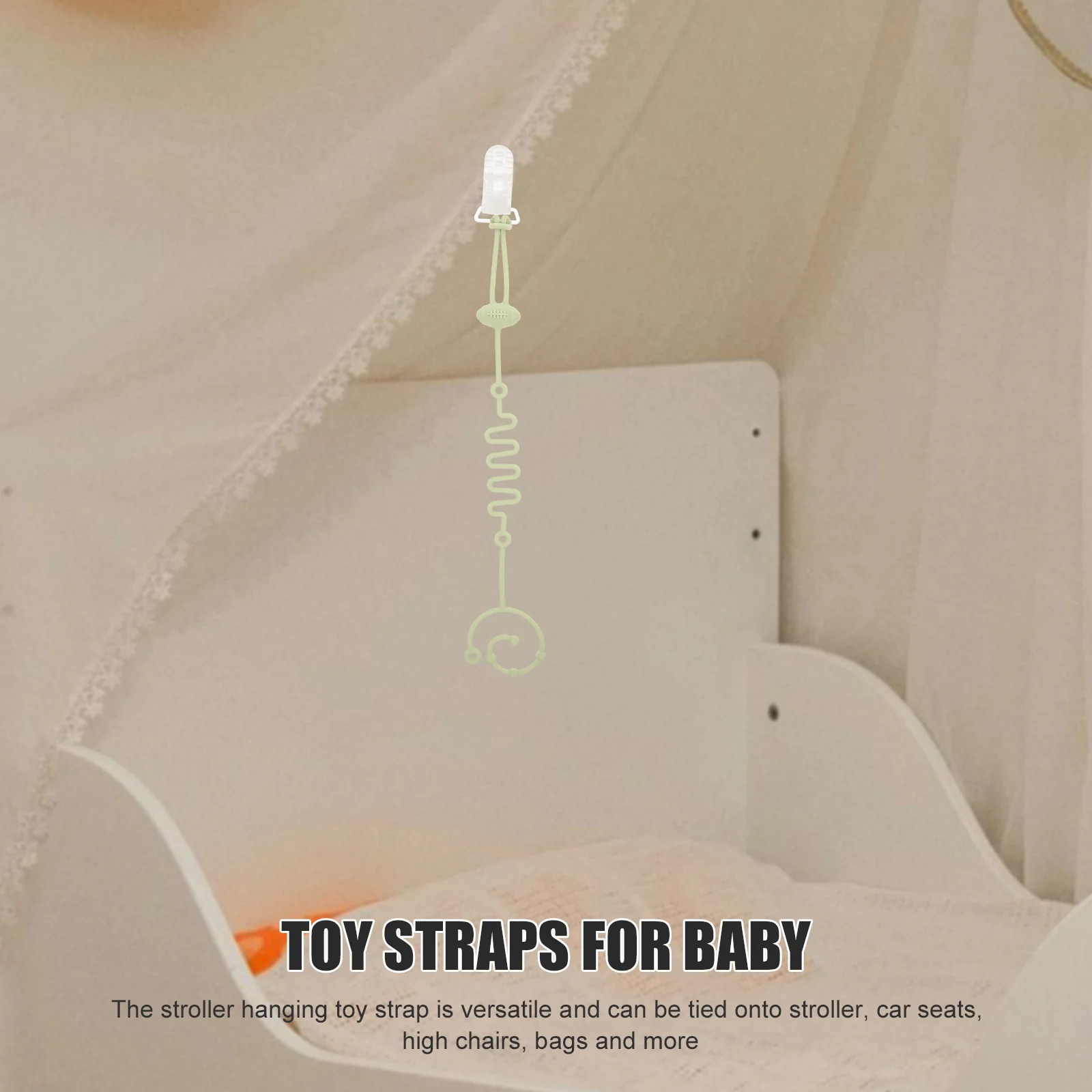 

3Pcs Silicone Strap Safety Straps for Stroller Car Seat High Chair Pacifier Holder Lightweight Stroller Accessories