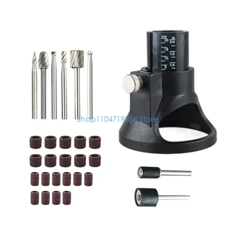 0XLD Rotary Milling Cutter Positioning Set Rotary Router Milling Cutter Guide Attachment For Wood Plastic Engraving