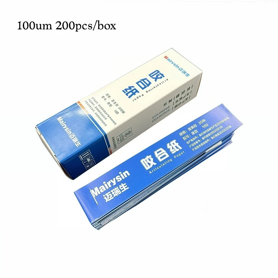 1 box Dental Articulating Paper Dentist Lab Products Double-sided Bite Strips Oral Teeth Care Whitening Material Tool 30/100µm