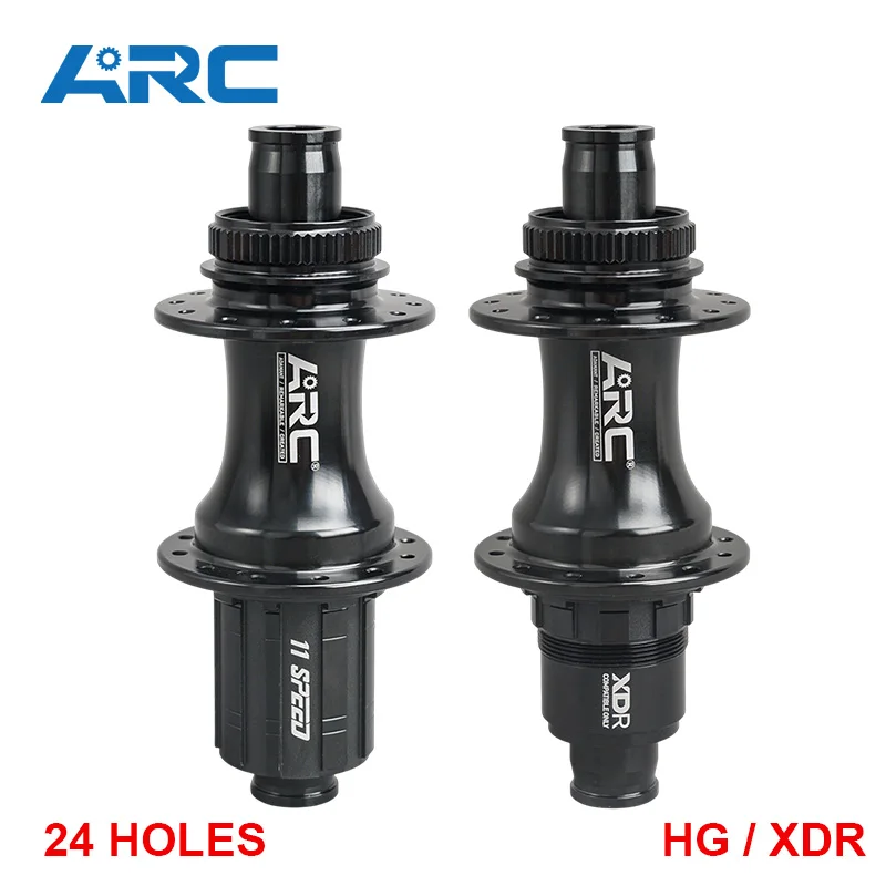 Moyeu de vélo ARC MT046, avant 100 mm, arrière 142 mm, 24 trous, frein à disque, Center Lock, ultraléger, 4 griffes pour HG / Sram XDR