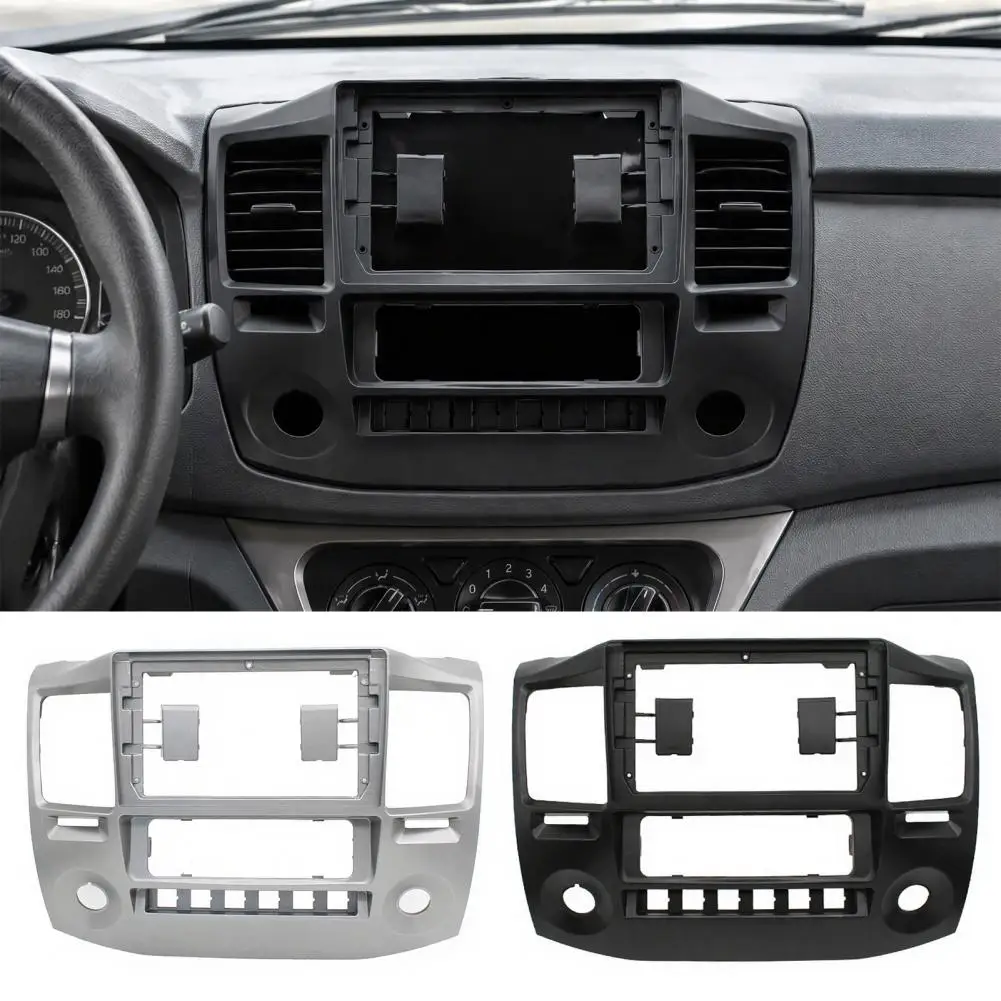 9 Inch Car Radio Dash Fascia Frame for GAZ for GAZELLE BUSINESS 2010+ Adapter for Android Head Unit Retrofit, Black & Silver
