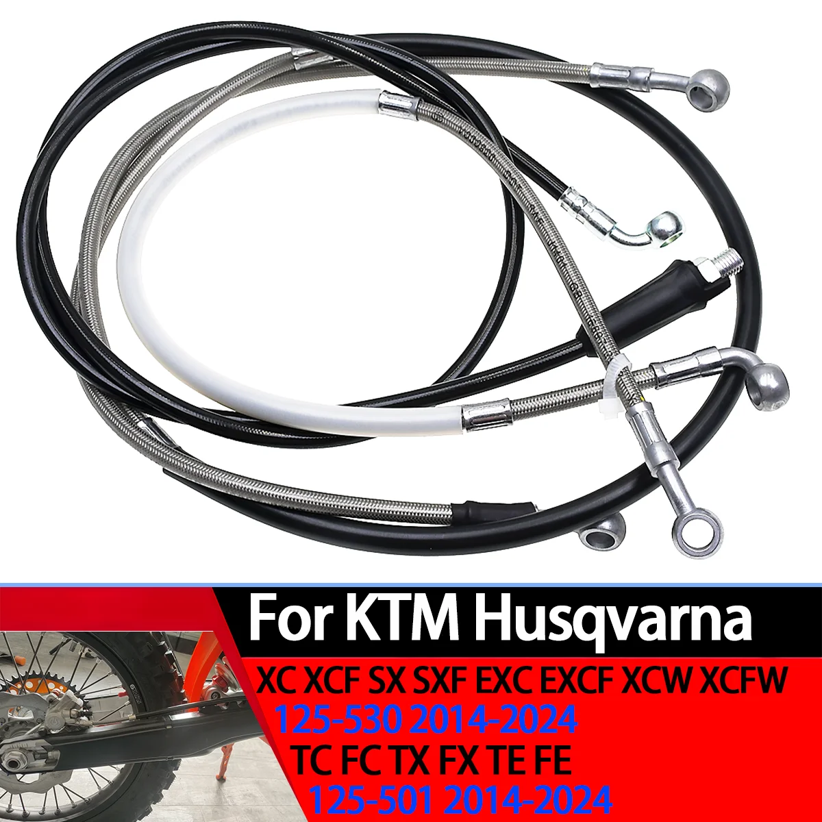 

Motorcycle Accessories Front and rear brake hoses For Husqvarna TC FC TC FC TE FE TX FX 125-501 2014-2024 XCW XCFW EXC EXCF SX
