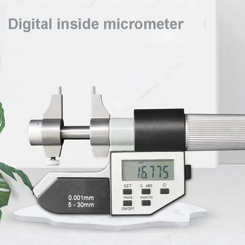 RF R-215-02 Digital Inside Micrometer 0.001mm Resolution 5-30mm Range Steel Construction 6 Month Warranty