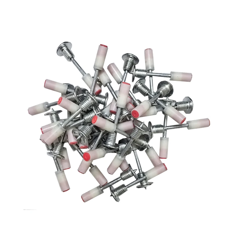 50PCS/100PCS/200PCS M8/10 Thread Steel Nails Manual Fire Nail Gun Fixed Peg Ceiling Artifact Diameter 7.3mm/8.5mm For Nail Guns