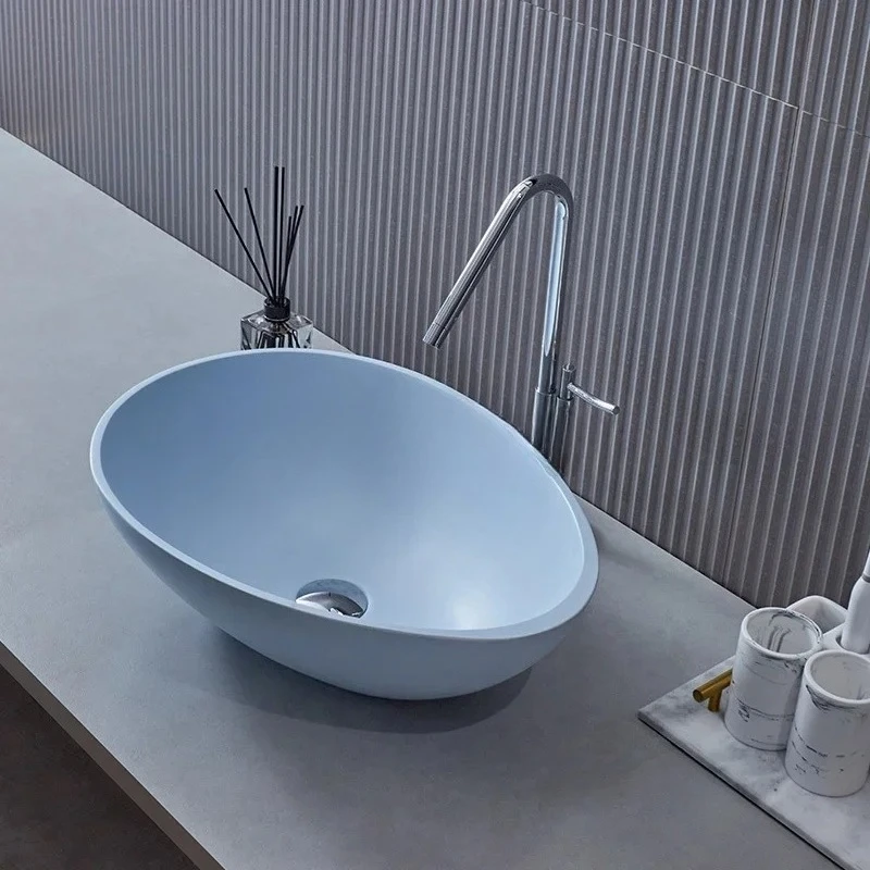 

Mediterranean blue wash basin Nordic simple personality bathroom toilet washbasinAsmt52