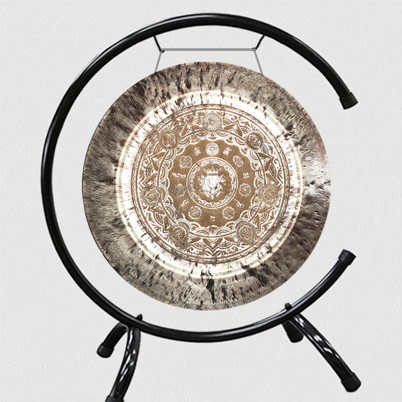90CM 100cm 120CM Hand Hammered Bronze Wind Gong for Meditation, Deep Resonance Embossed Artisan Percussion Instrument