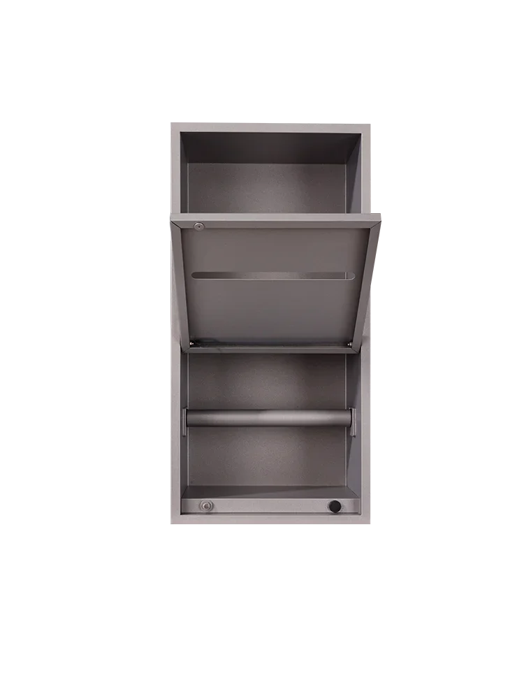 Embedded Stainless Steel Double-Layer Tissue Box Storage Rack Niche Bathroom Storage Cabinet Can Be Customized