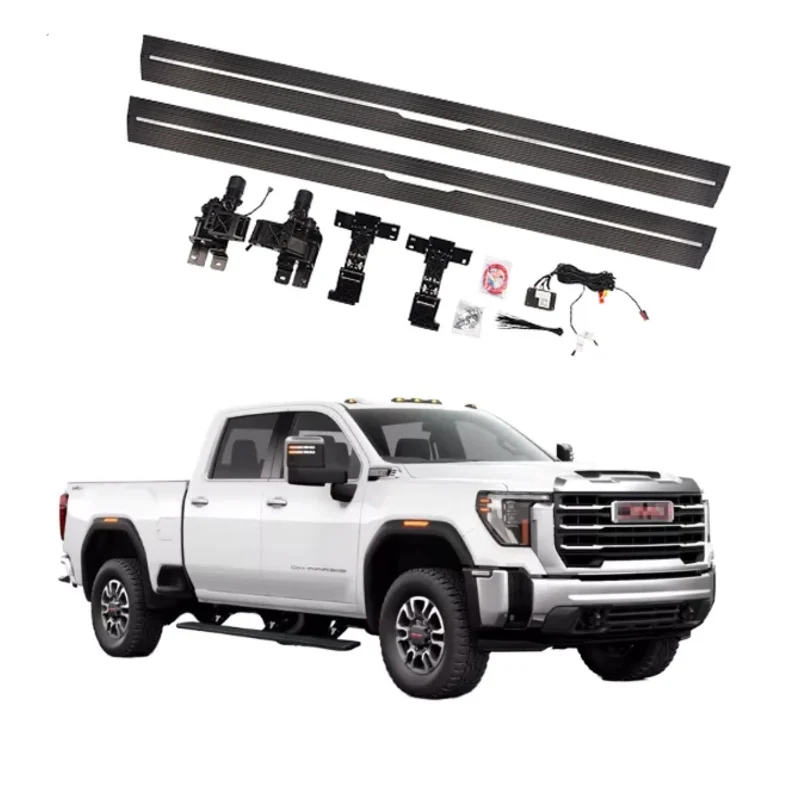 

Truck Retractable Aluminum Alloy Automatic Electric Running Board for C SIERRA 2DOOR 4door 14 -23 Power Side Step