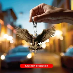Eagle Cross Car Pendant Car Decorative Accessories Interior Moulding Car Simulation Decors Creative Adorns Ornament