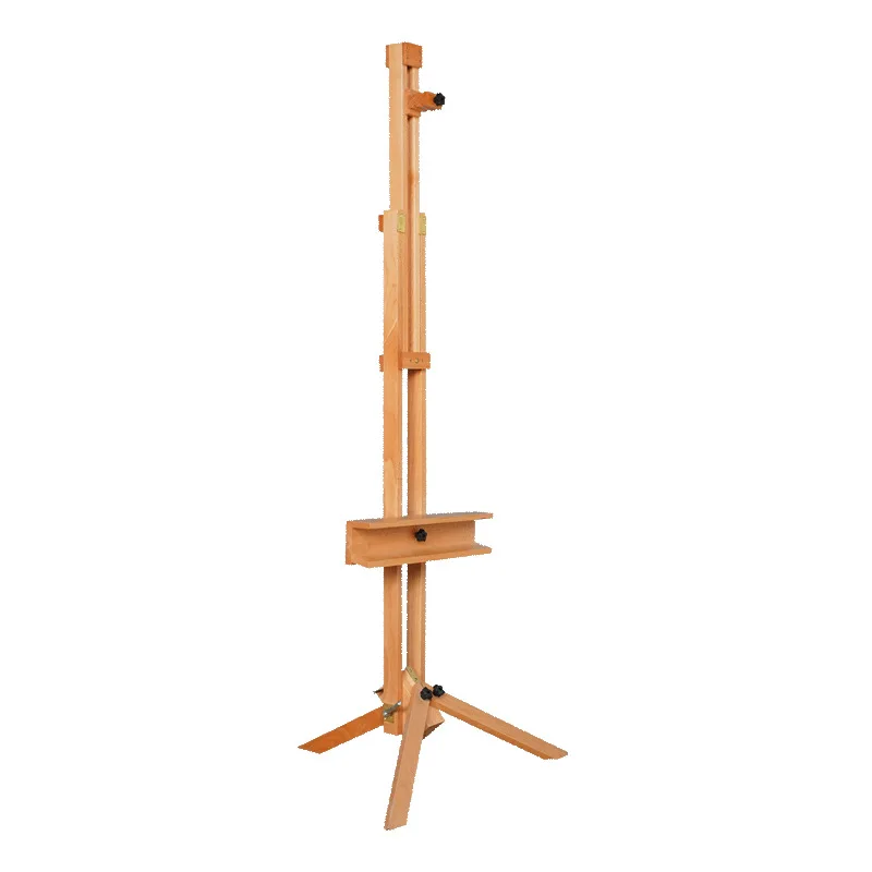 Solid wood multi-functional oil painting stand beech folding art student special floor oil painting easel retro studio
