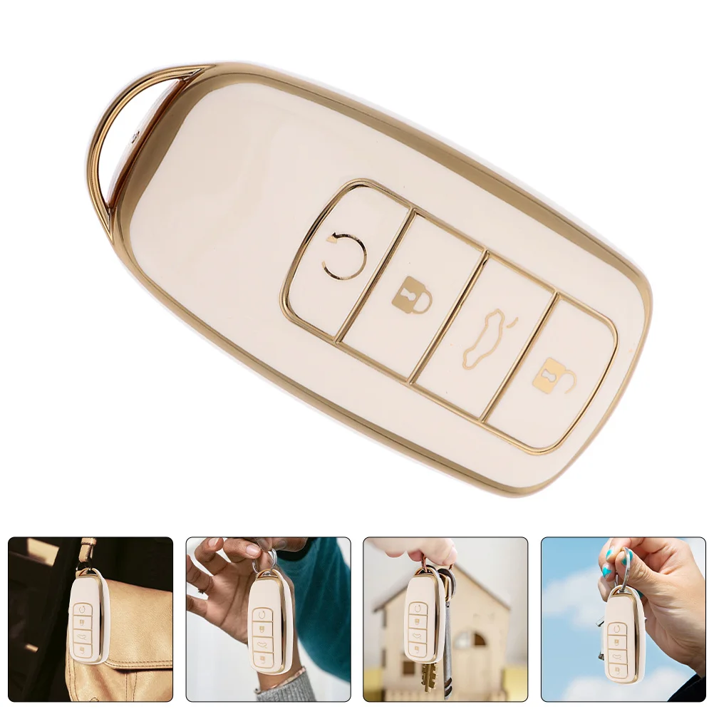 

2Pcs Car Key Fob Cover Soft Protective Case Compatible for Chery Little Ant Scratch Drop Resistant Car Key Protector