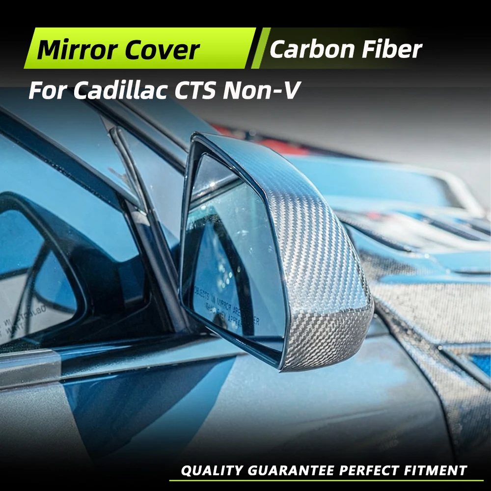 

Car Mirror Cover Caps for Cadillac CTS Non-V Coupe 2009-2013 Car Mirror Body Kits Covers Add-on Style Prepreg Dry Carbon Fiber