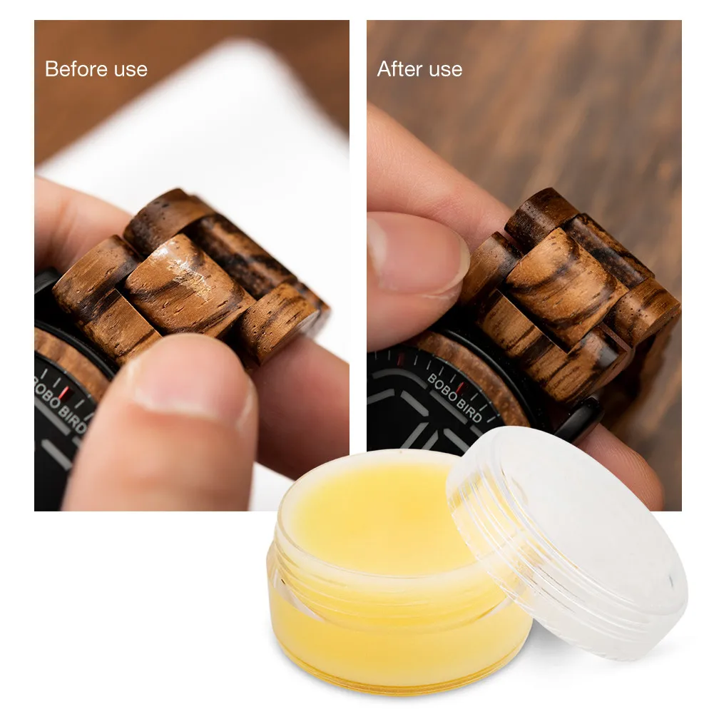 Wooden Watch Repair Paste Set Repairing Kit for Scratch on Wood BOBO BIRD Wood Watchband Recover Cream Custom Gift Box