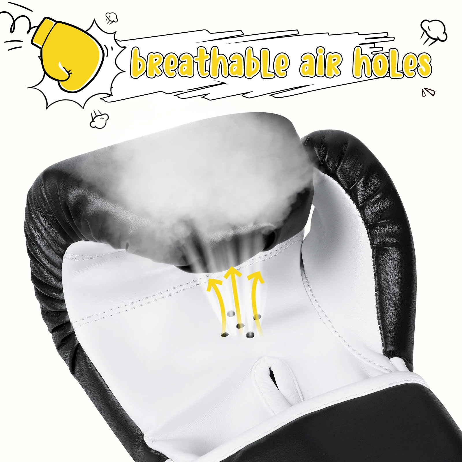 قفازات الملاكمة للأطفال من KUYOU، قفازات الملاكمة الكرتونية للأطفال من البولي يوريثان للتدريب #2