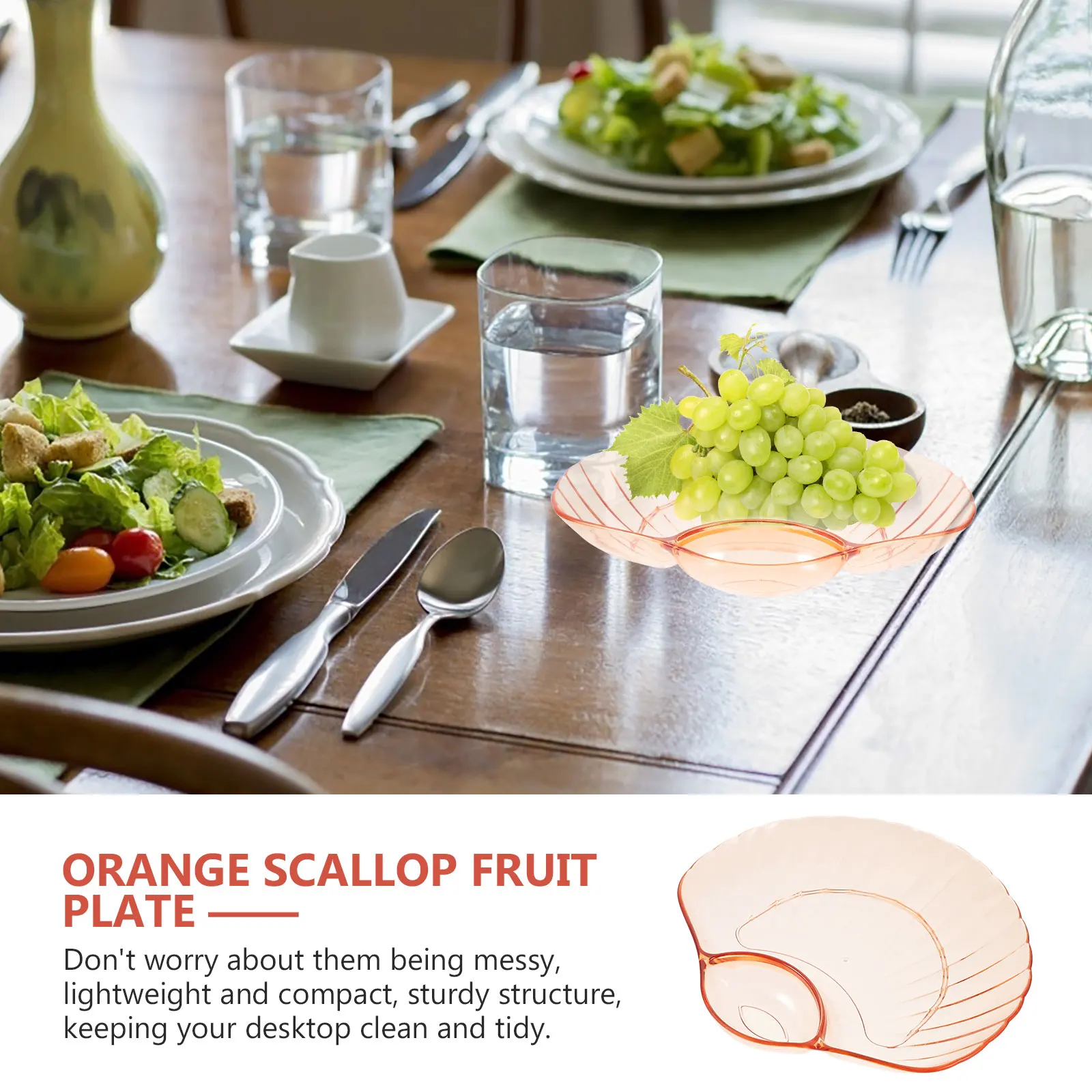 

4 Pcs Storage Tray Decorative Trays Fruit Plates Platters Serving Dinner Plastic Snack Snacks Food Tableware Dessert Appetizer