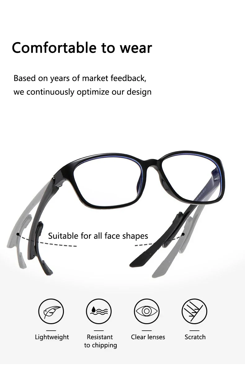 Automatischer Zoom, intelligente Anpassung, Lesebrille, HD Blue Light Tr, ultraleichte Lesebrille – Detail 4