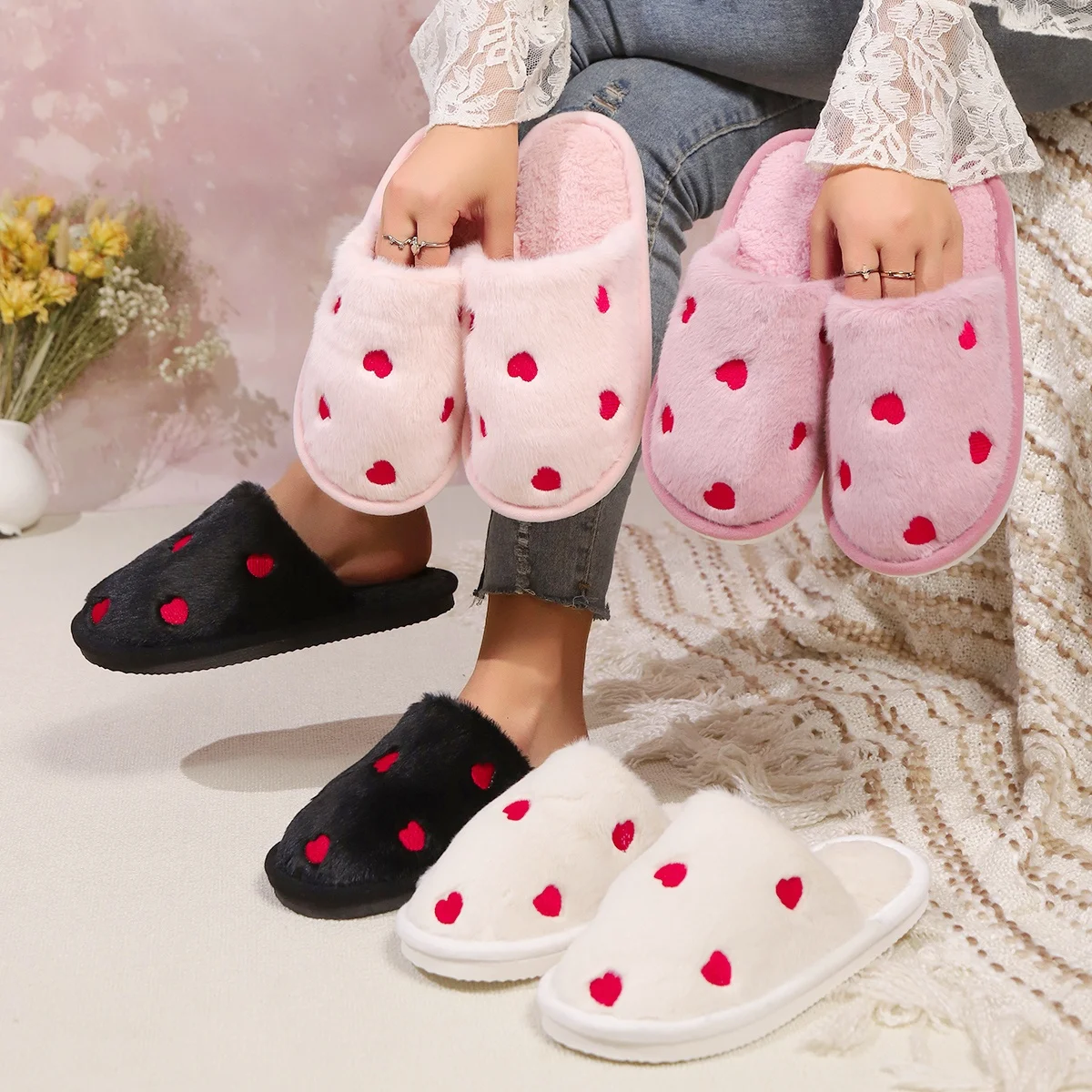 المرأة الحب النعال غامض رقيق رغوة الذاكرة الشرائح أحذية منزلية المفتوحة تو داخلي وخارجي لطيف الراحة غرفة المعيشة الأحذية
