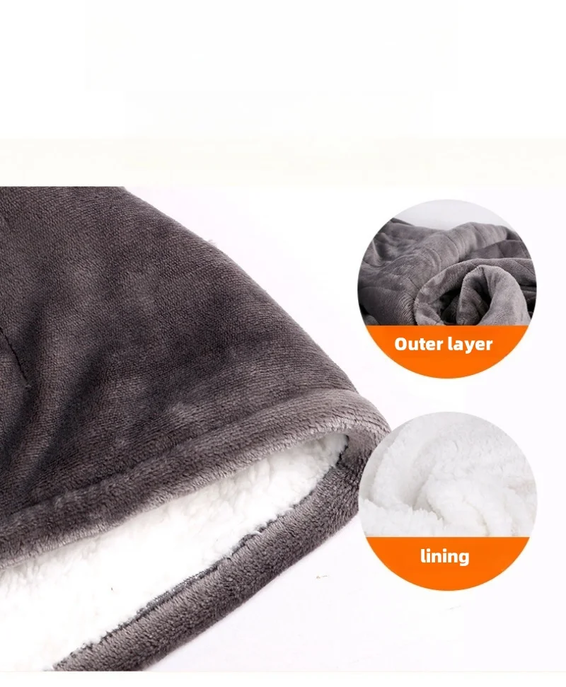 Electric blanket, leg cover, office, home heating, warming blanket, electric mattress, bed, sofa, gray 130 * 160cm