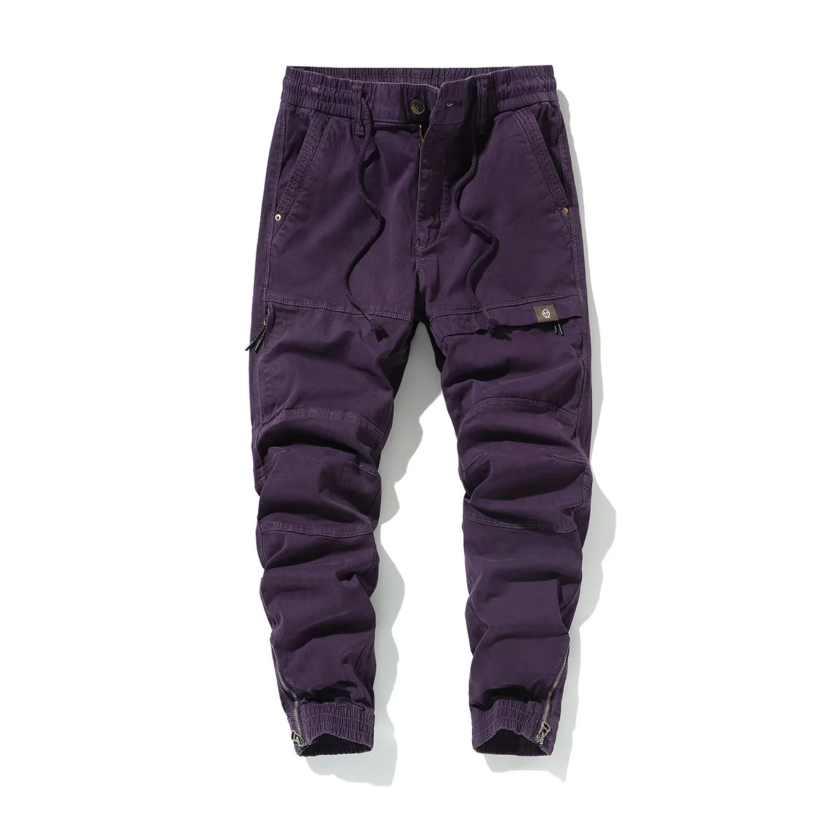 military yellow black khaki mens cargo pants streetwear work pockets trousers for male joggers jogging zipper mens casual pants
