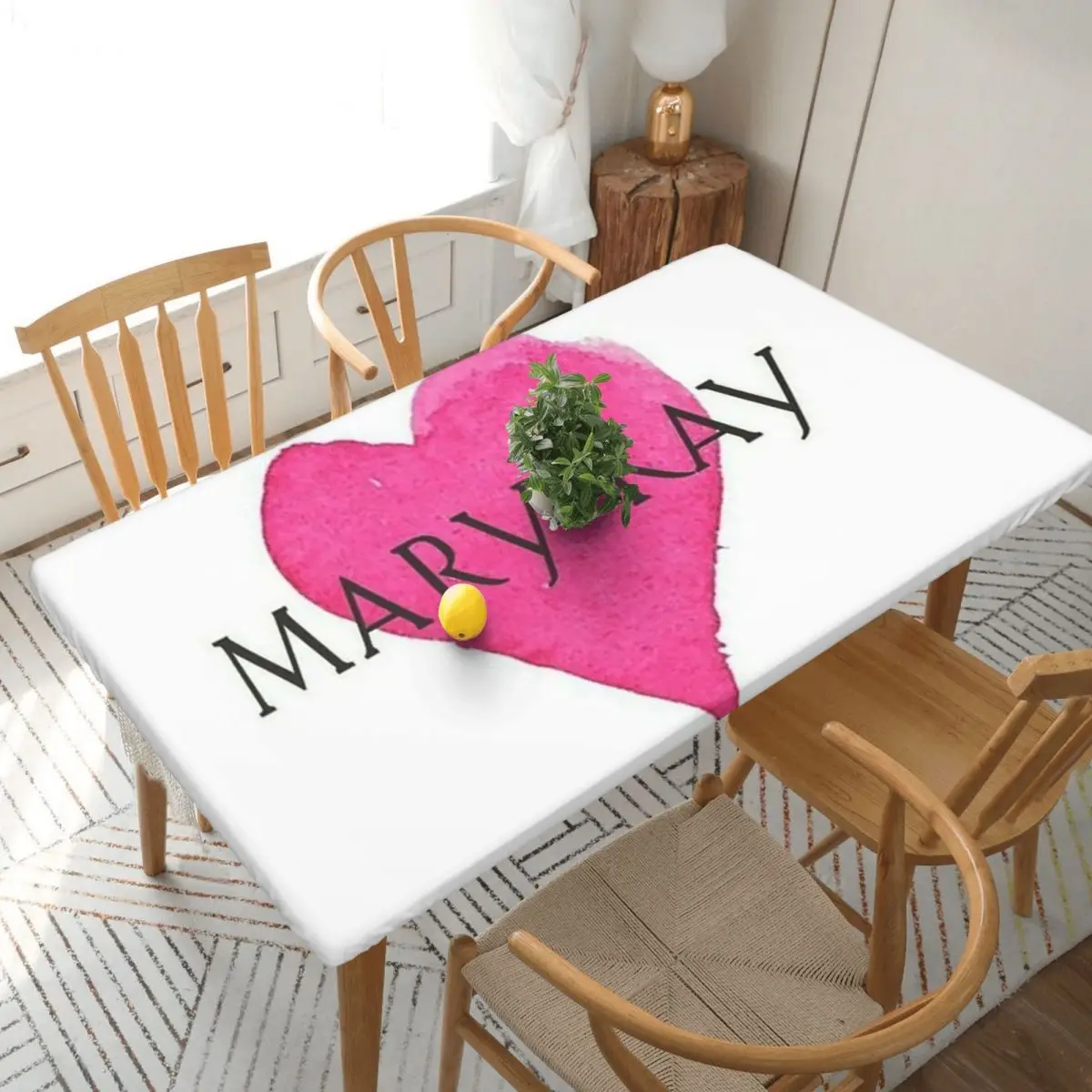 Mary Kay Customized Rectangular Tablecloth Oilproof Table Cover for Dining Events Table Cloth