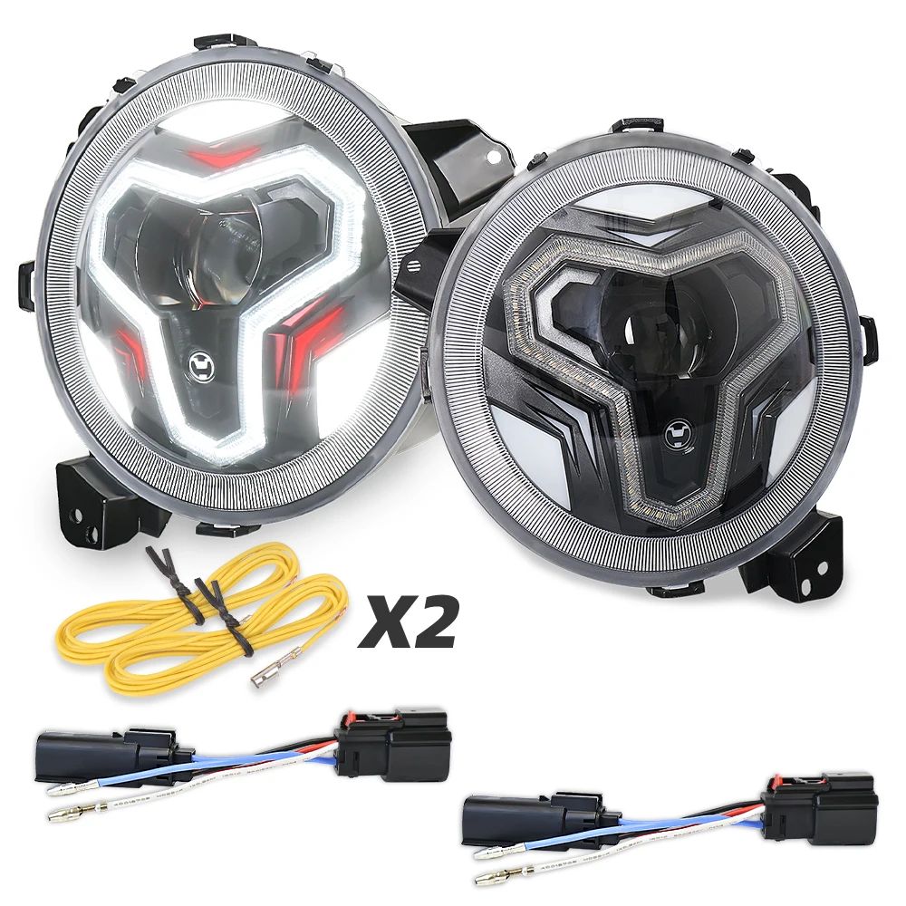 

OVOVS Brighter 9 Inch Round LED Headlights With Turn Signal DRL And Hi/Lo Beam For 2018-2023 Jeep Wrangler JL Gladiator JT