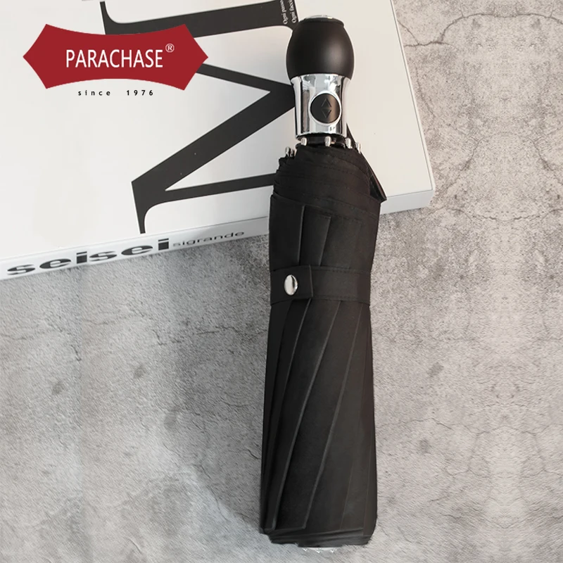 PARACHASE-Men's Business Umbrella, Windproof and Rainproof, Outdoor Travel, 210T PG Cloth10k, 115cm, New, 2022