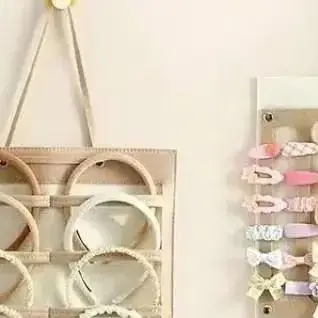 

Large Capacity Hair Bows Organizer Wall Headband Holder Hair Clip Storage Hanger Jewelry And Accessory Storage Hanging Bag