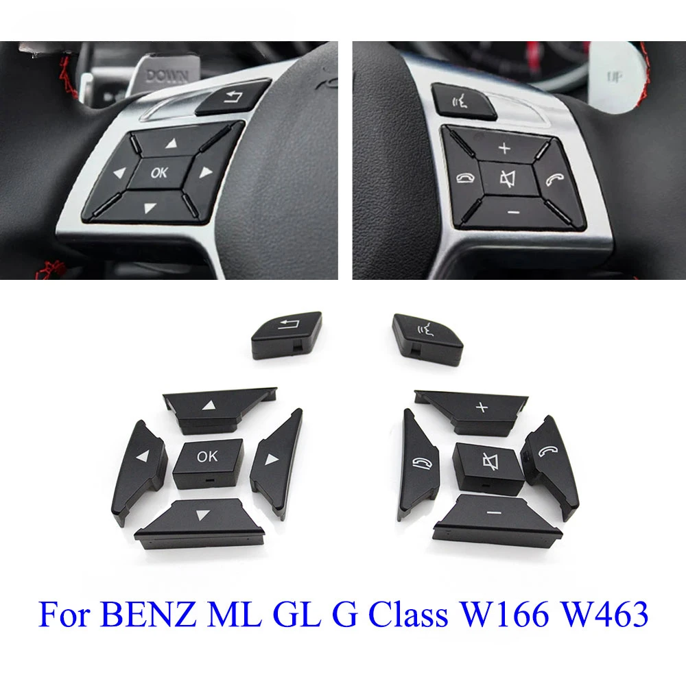 Interior Left Right Steering Wheel Buttons Cover Control Switch Trim For Mercedes Benz ML GL G Class W166 W463 GL550 GL350 ML350