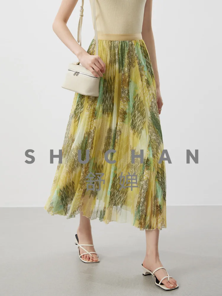 

Retro Skirt Summer Oil Painting Sense Printing Three-layer Fluffy A Swing Skirt 26 Spring New
