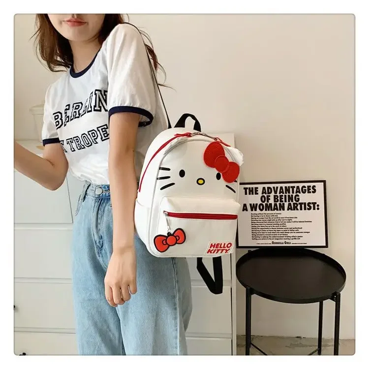 Sanrio Hello Kitty Backpack Cartoon Anime Women Cute Light Waterproof Backpacks Students Bag Shoulder Kids Bags Girl Gift