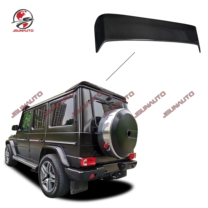 

For Benz G Class Real Carbon Fiber Body Kit Fit For W463 G63 G65 G500 G350 G55 Roof Spoiler Carbon Top Rear Wing Spoiler