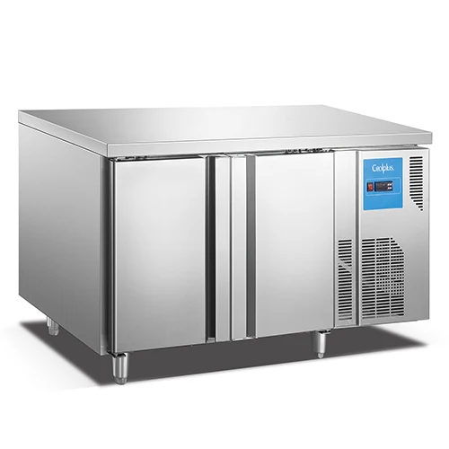 

Bakery Counter Chiller With 2 Solid Doors Mechanical Temperature Control Air Cooling Under Counter Freezer For Restaurants