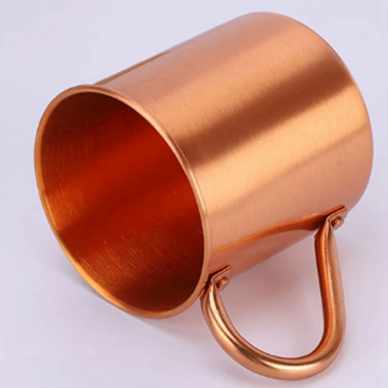 A76I-Sports Products Straight Cup Handle Cocktail Cup Pure Copper Mug