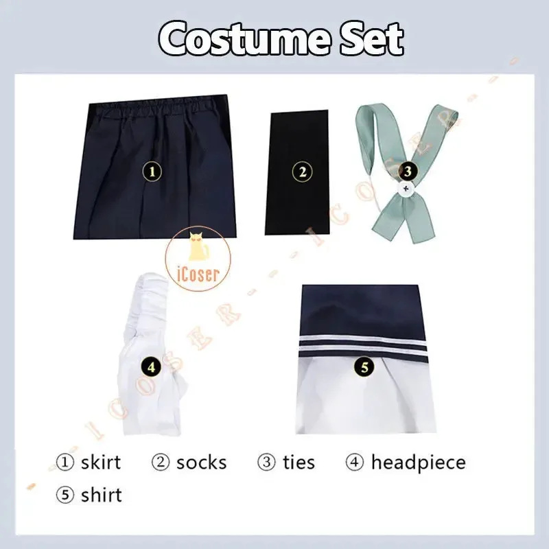 Anime Jujutsu Kaisen Riko Amanai Cosplay Costume Wig Dress JK Sailor Skirt School Uniform Star Plasma Vessel Halloween Wo RG4848