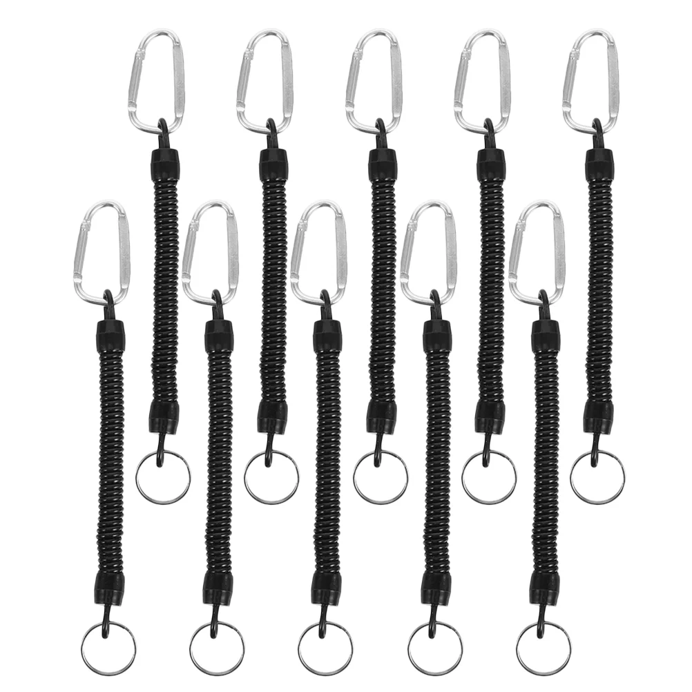 10 Pcs Elastic Lanyard Fishing Accessories Kayak Paddle Leash Retractable Coiled Medium