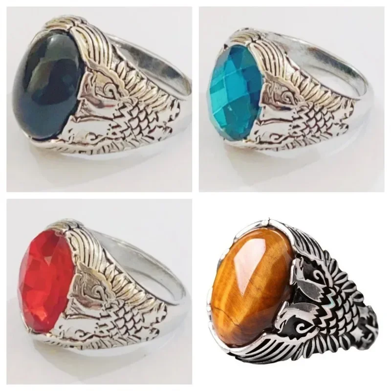 

Men's and Women's Rings Geometric Simple Zircon Amber Carved Fashionable Casual High-end Luxurious Design Vintage