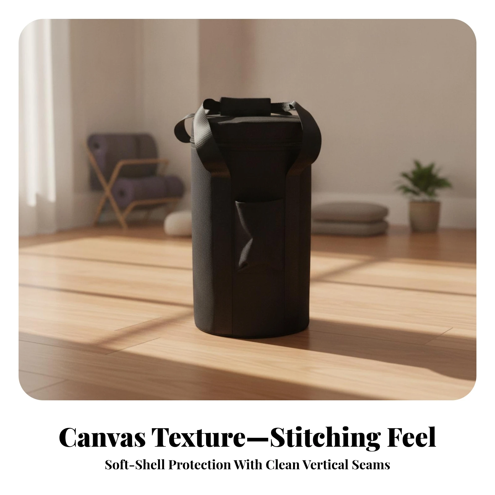 Singing Bowl Bag Cylindrical Singing Bowl Carrying Case Secure Heavy-Duty for Practitioners, Travel, Meditation Class