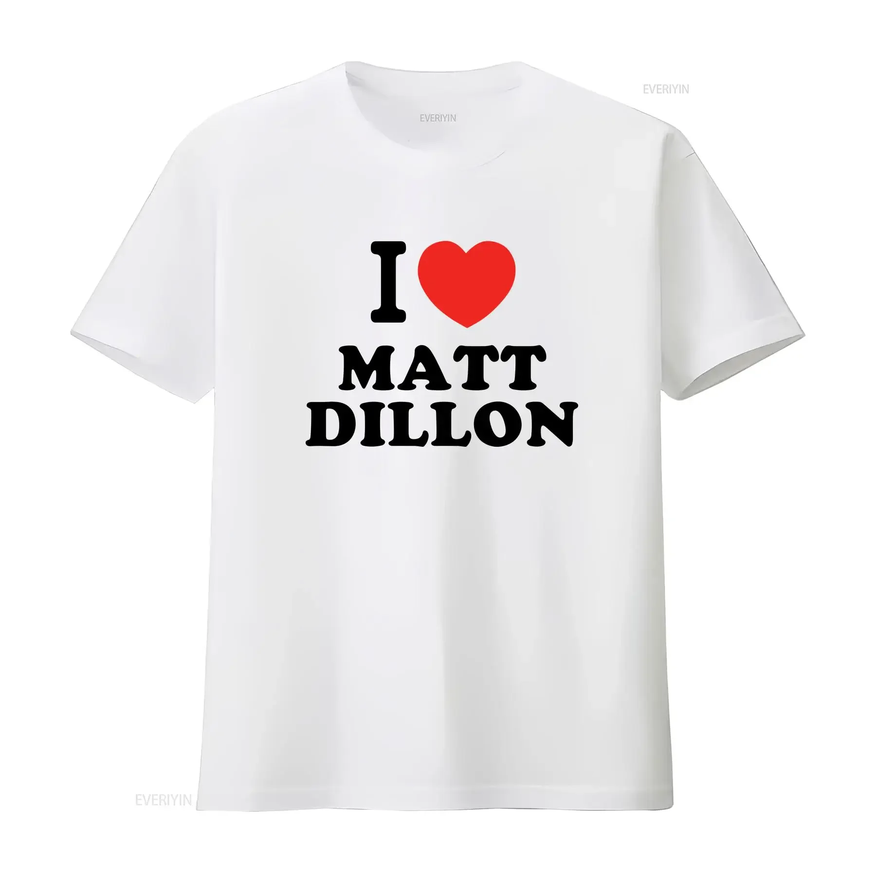 I Heart Matt Dillon Action Movie Star Actor Fan T Shirt vintage Washed designer clothes Breathable Slightly Stylish Versatile