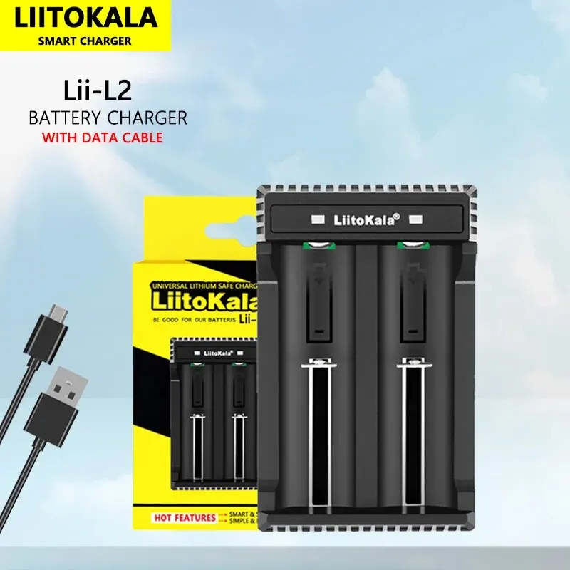 LiitoKala Lii-L2 3.7V 18650 Charger Li-ion Battery USB Independent Charging Portable High Power Discharge 18350 16340