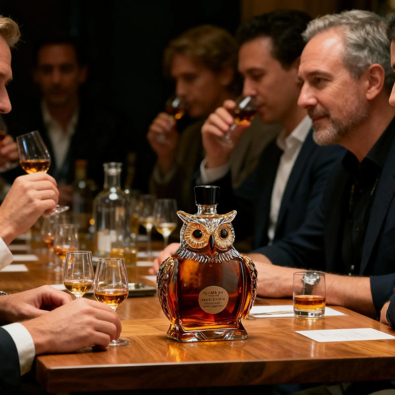 Whiskey Bottle 250ml Owl Shape High Transparency Glass Liquor Decanter Bottle for Father Boyfriend Grandfather Uncle Men Dad