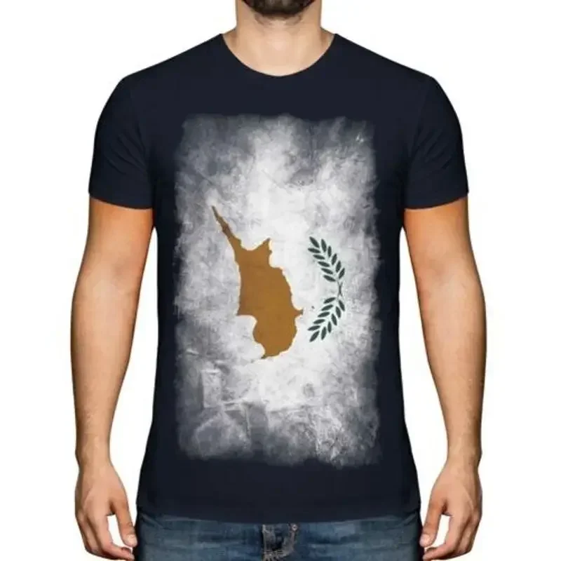 Cyprus Verblaßte Flagge Herren T-Shirt Kypros Fußball Cypriot Geschenk