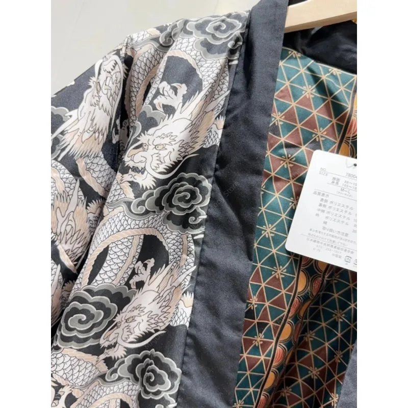 Hanten – manteaux d'hiver pour hommes et femmes, amples à lacets, Style japonais, vêtements traditionnels, veste, vêtements asiatiques, Kimono Hombre