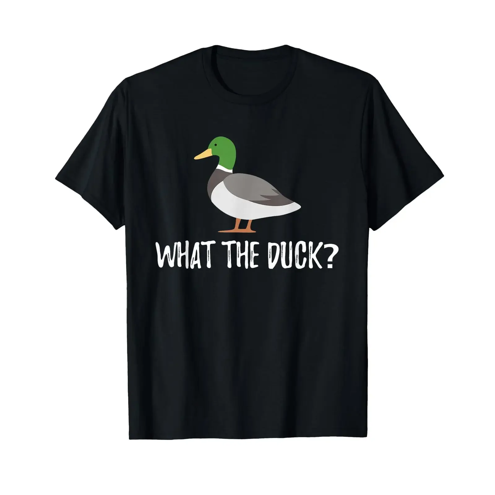 What The Duck Cute Animal Critter T Shirt black vintage Washed Casual Versatile fashion Top For Everyday Wear Comfortable homme