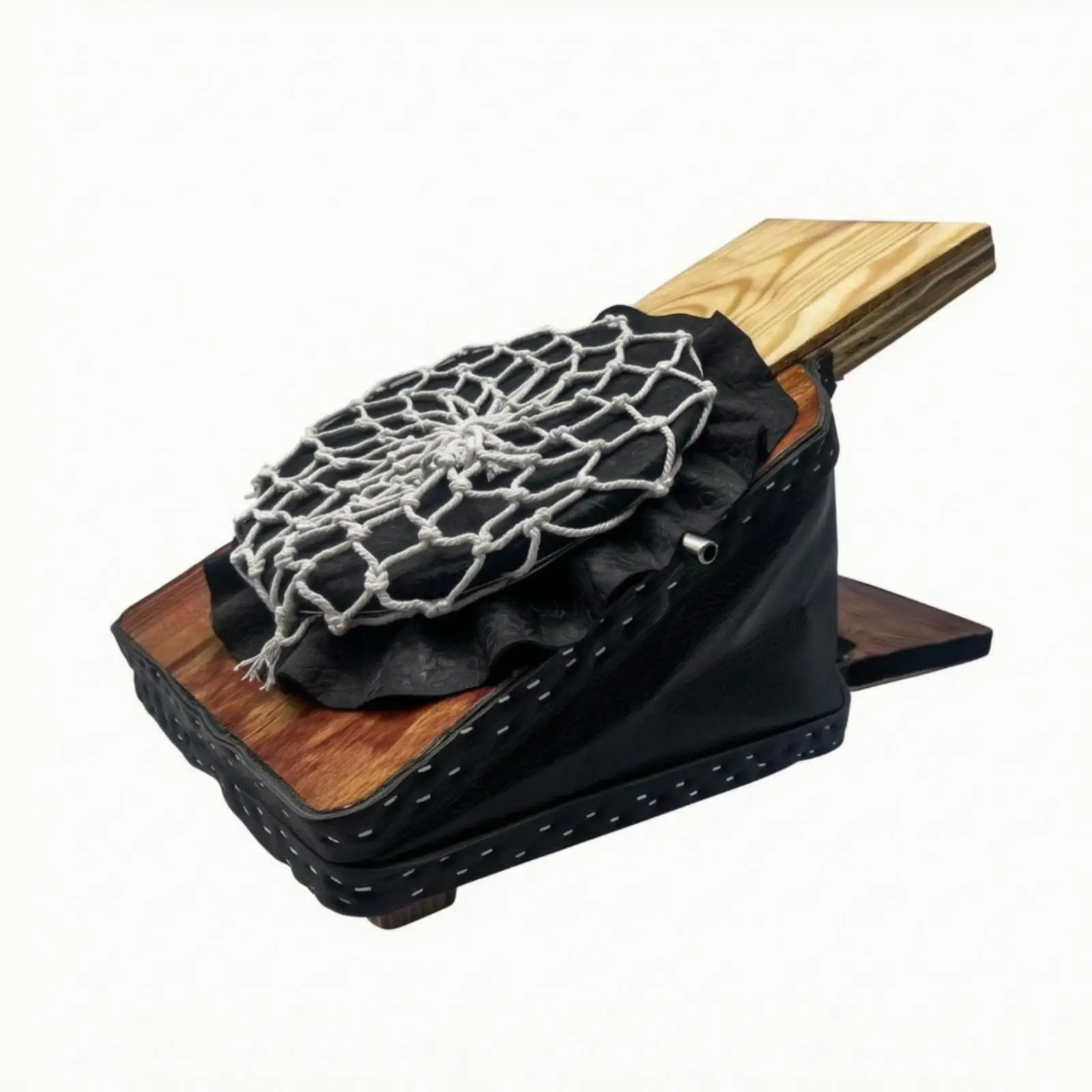 Wood Leather Rubber Foot Bellows Blower for Blacksmithing Forge Air Pump Controllable Wind Tool