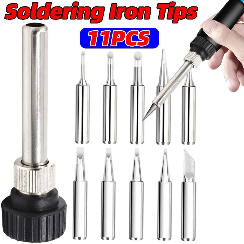 11 Stuks Soldeerbout Tips Met Lassen Mouw 900M Loodvrij Vervangbare Soldeerpunt Lassen Tips Hoofd Soldeerbout hoofd