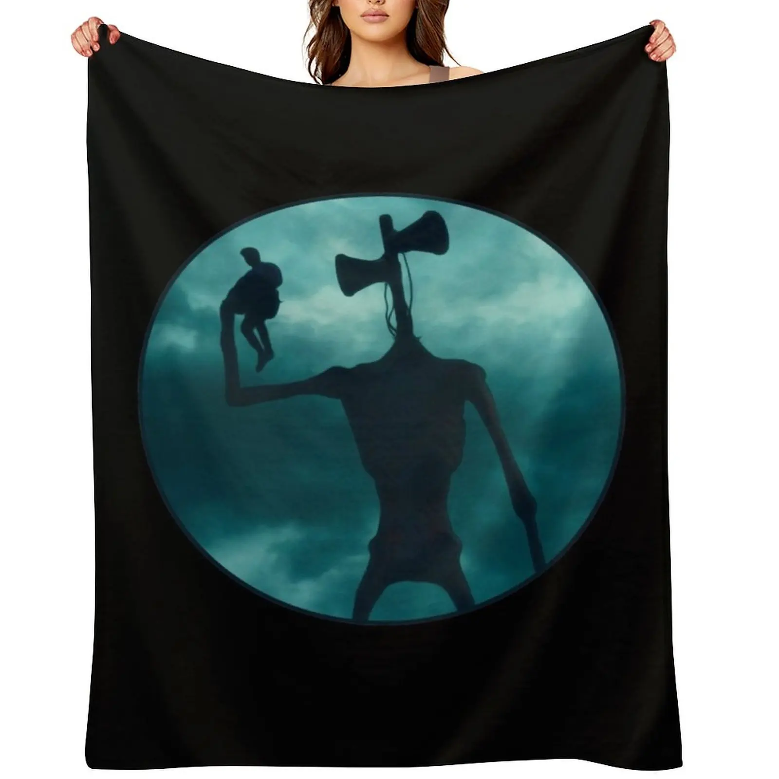 

Siren Head Sirenhead Creepypasta Horror Character Throw Blanket Soft Big heavy to sleep Fashion Sofas Blankets